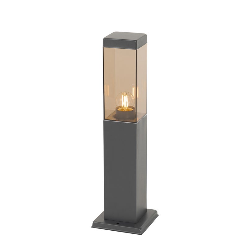 Qazqa nowoczesny lampa słupkowa do ogród - Malios - brąz, max. 60w, kompatybilny z żarówką LED, e27, 45cm, IP44