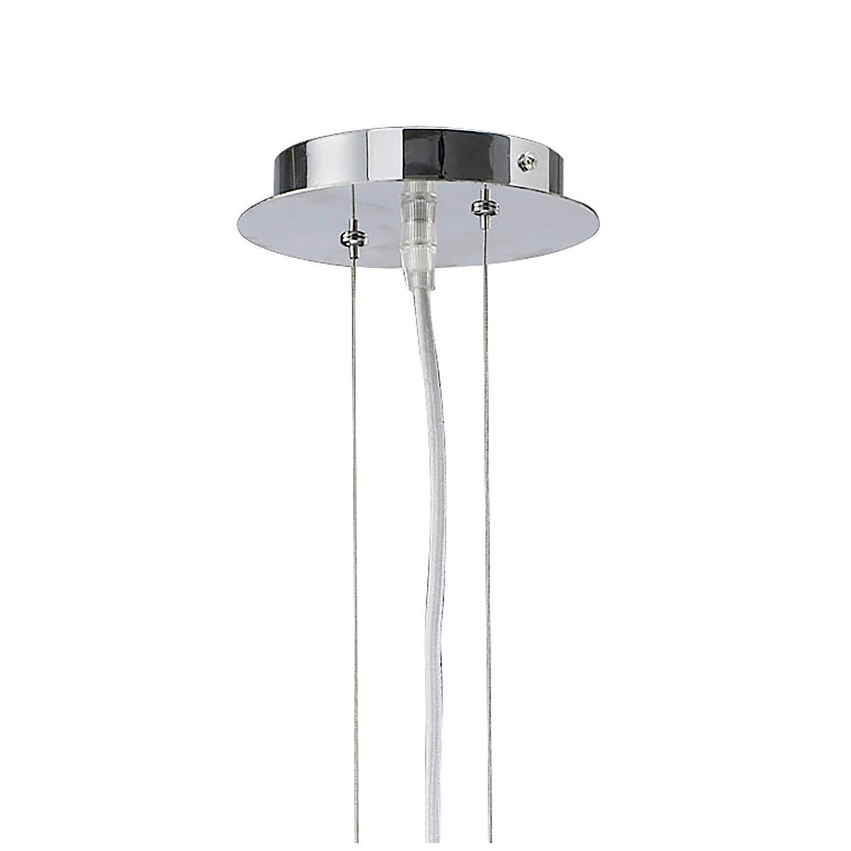Suspension Pasion 4 Ampoules E27, blanc brillant/arylique blanc/chrome poli - 3