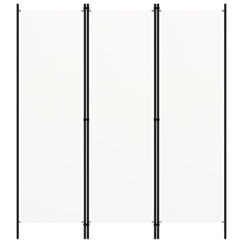 Cloison de séparation 3 panneaux Blanc 150x180 cm - 3