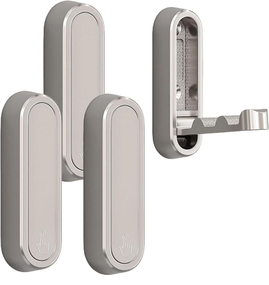 4 Ganci Da Parete Pieghevoli, Gancio Da Parete In Alluminio Gancio Pieghevole A 90 Gradi Ganci Appendiabiti Invisibili Per Ufficio Cucina Camera Da Letto Bagno Cucina Argento 89081409
