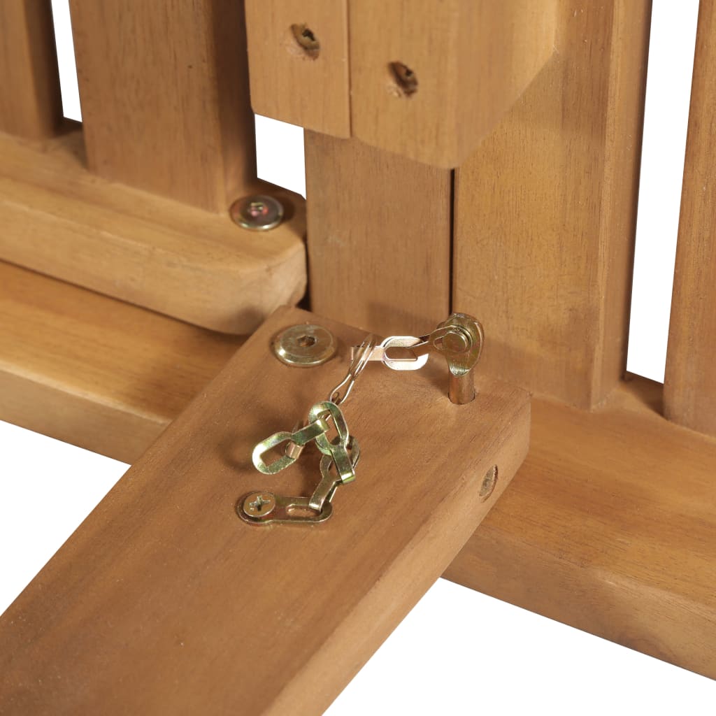 Maison Exclusive - Lettino Prendisole Pieghevole con Cuscino in Massello di Acacia - 7