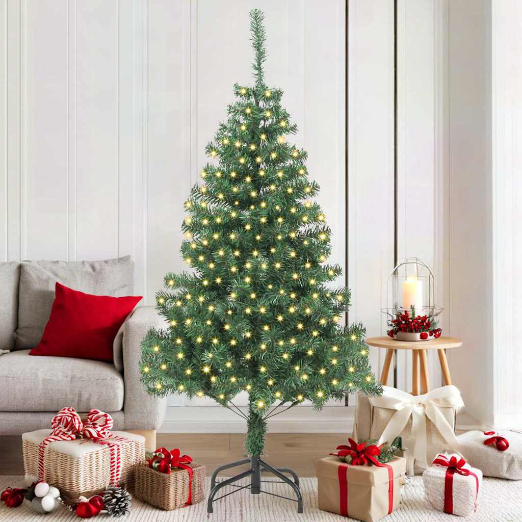 Sapin de Noël | Arbre de Noël avec 300 LED avec support Vert 180 cm PVC - 2