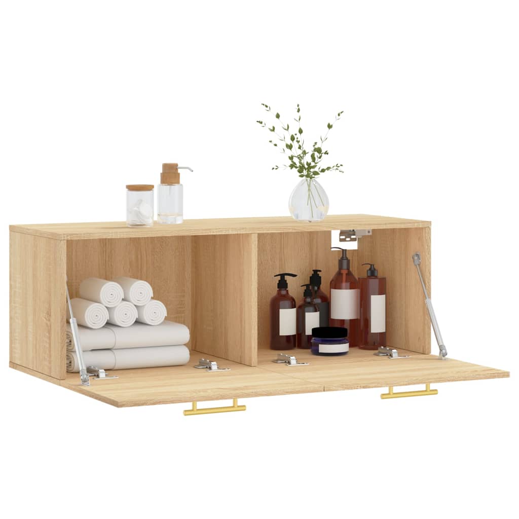 vidaXL Armoire murale chêne sonoma 100x36,5x35 cm bois d'ingénierie - 4