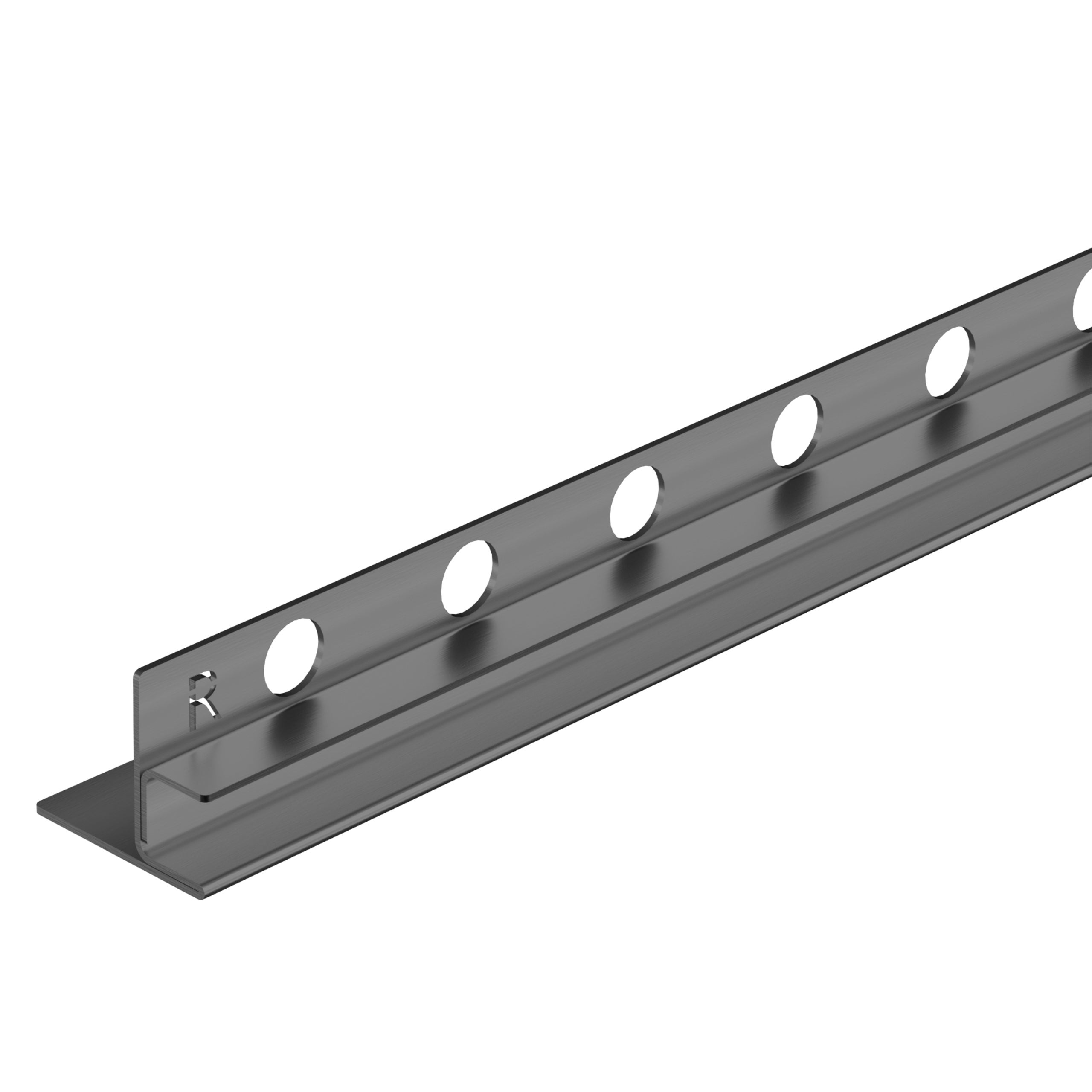 BALNEO Listwa Spadkowa Podłogowa Do Szkła prawa Brodzikowa 170 cm Gun Metal Grafit