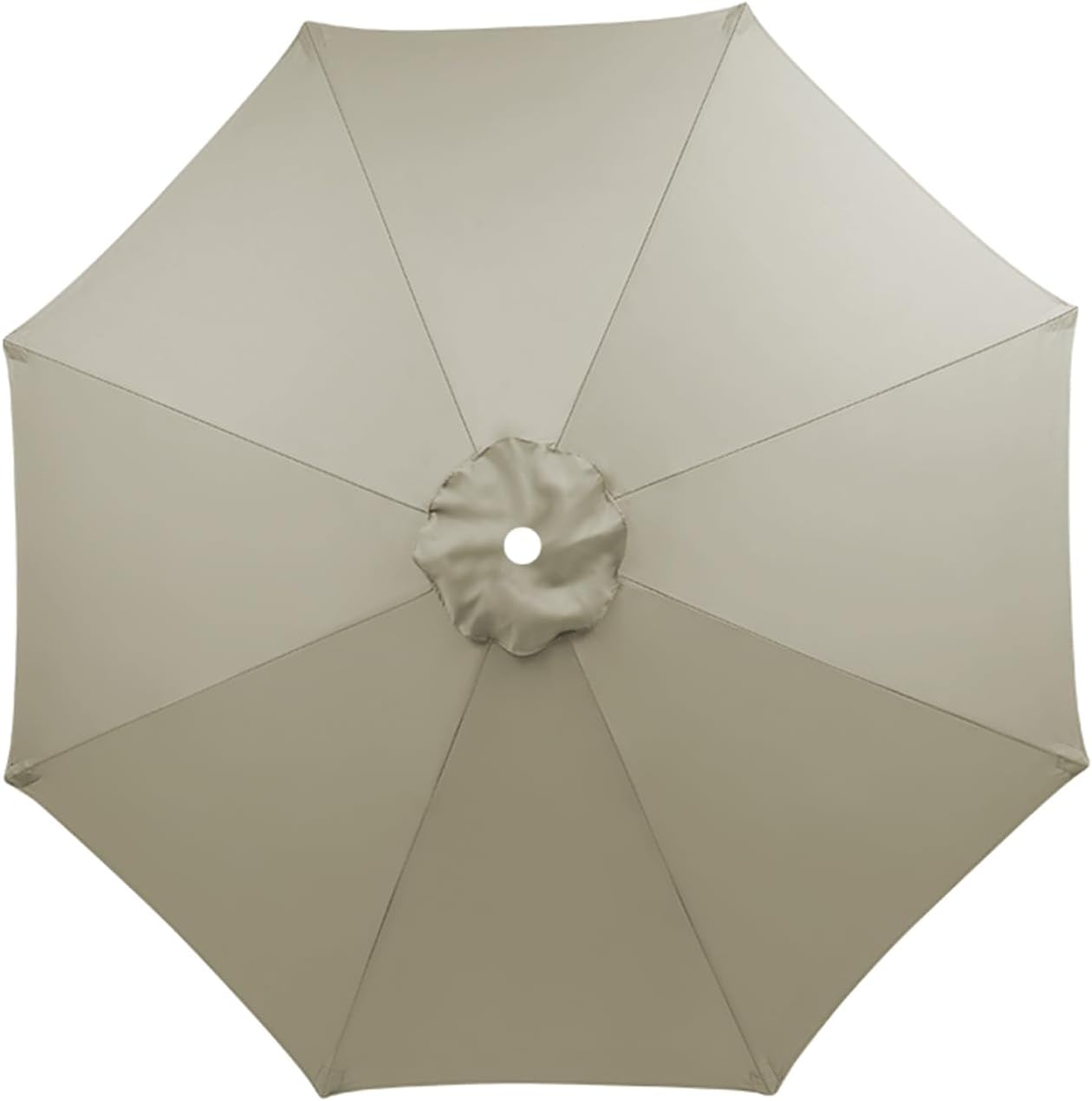 Pokrowiec wymienny do parasola ogrodowego 8-żebrowego, 2,7 m, pokrowiec z ochroną UV, czasza parasola w kolorze kamelowym