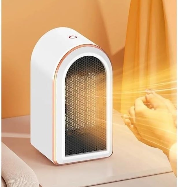 Calefactor eléctrico portátil de 1200 W con ventilador y