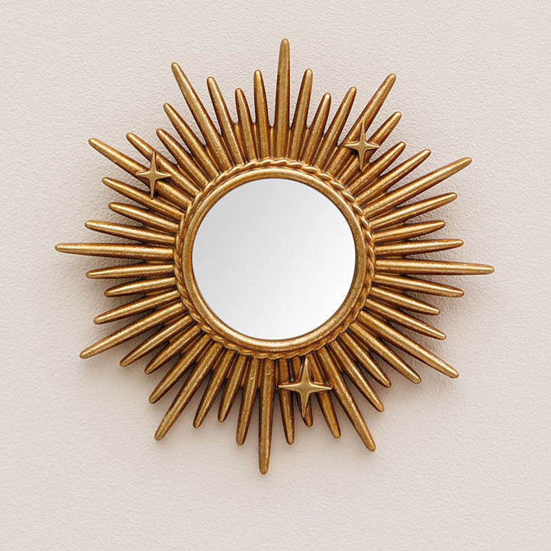 Miroir Lumus Doré 20 Cm - Neuf Avec Emballage, Marque CHEHOMA, Pour Salle De Bain Ou Décoration