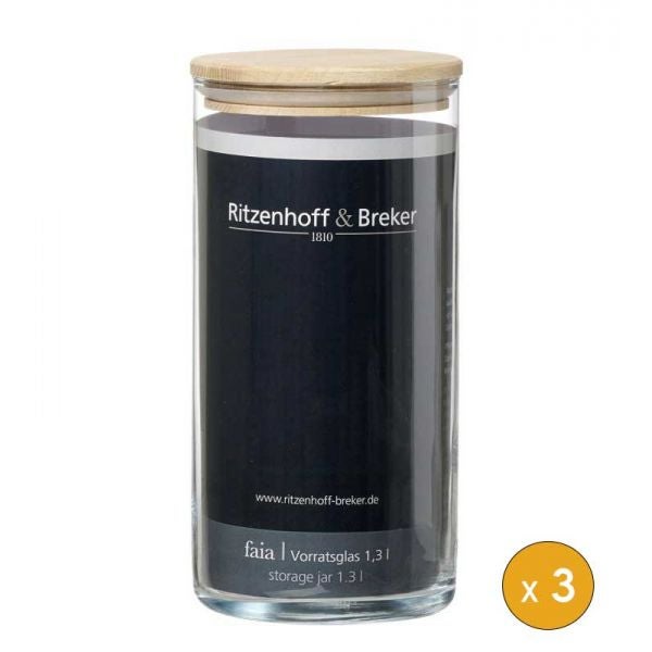 3x 1 Litre Cœur Bocaux De Conservation - Blanc Joint En Silicone