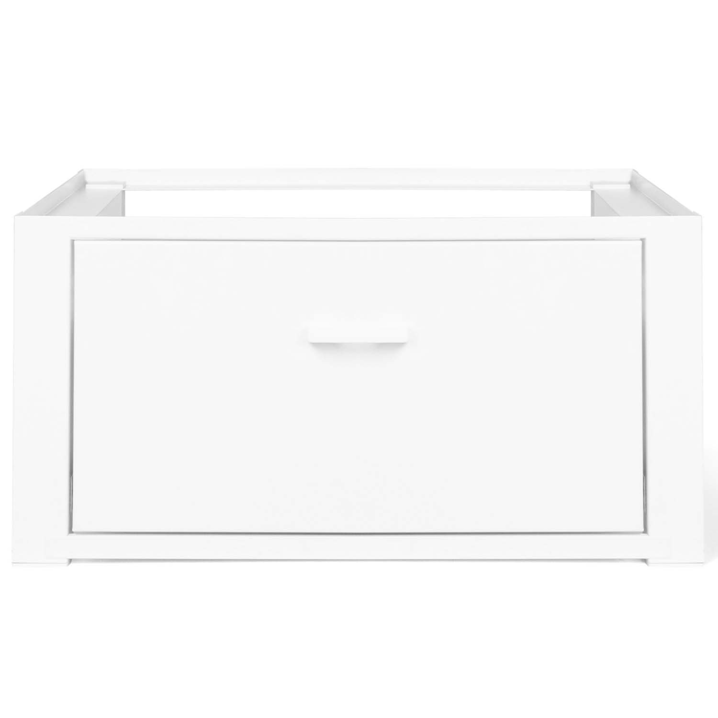 Support pour machine à laver 63 x 54 cm socle réhausseur en métal avec tiroir - 3