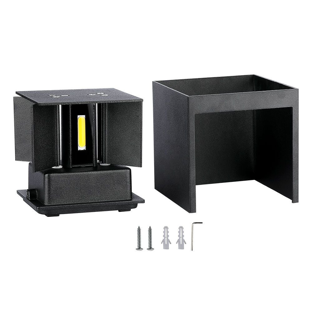 Applique de Pared LED 11W Puce Bridgelux Noir Carré 4000K 1320lm - 4