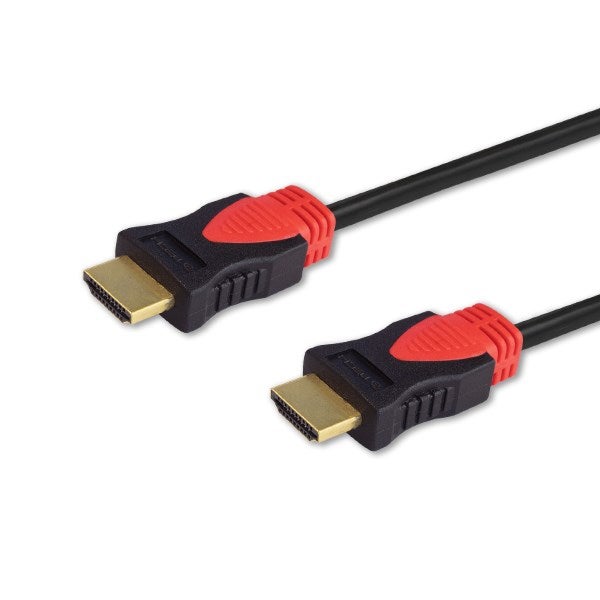 Power & Co HDBS1MRD Cable HDMI 1 M HDMI Tipo A (Estándar) Negro, Rojo