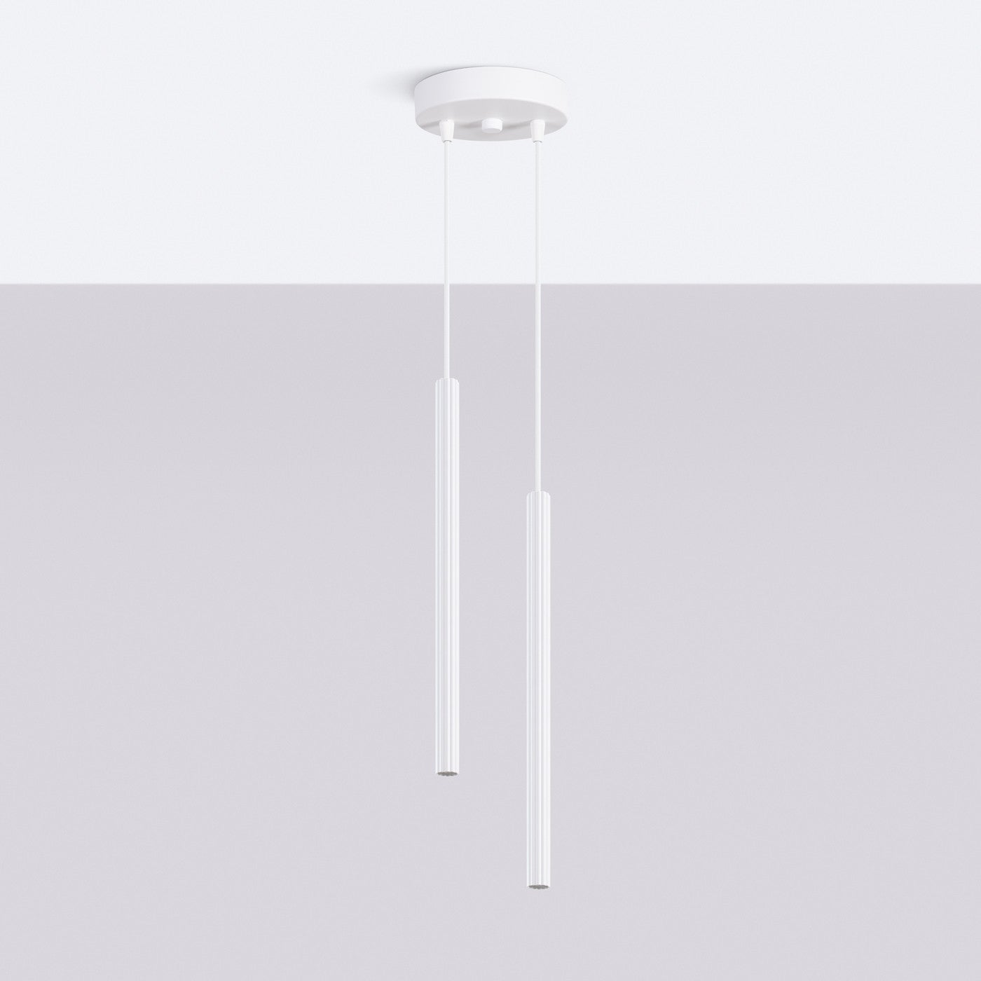 Lampa sufitowa ryflowana ARCHE biała 2xG9x8W metal wym:118x15x15cm IP20 Sollux Lighting - 3