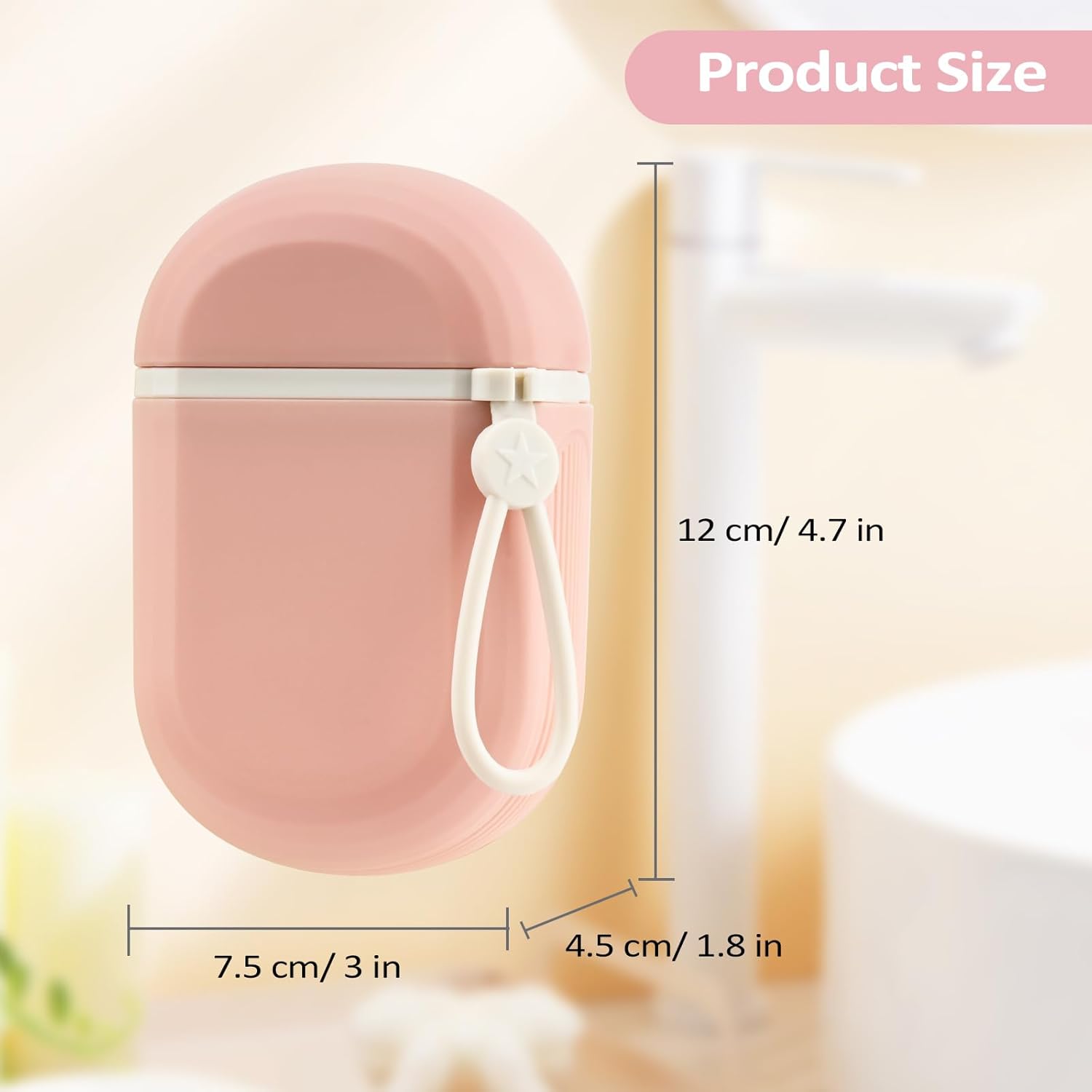 2 Portasapone Da Viaggio Con Coperchio – Impermeabili E Stagni – Plastica Trasparente 12x7x4,5 Cm