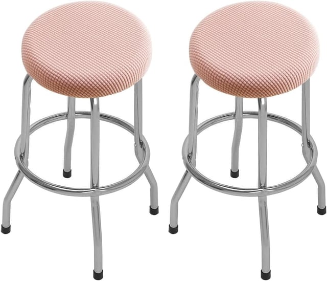 Housse De Chaise De Bar Garneck Coussin De Tabouret Lavable 2 Pièces Tabouret Rond Coussin Housse Tabouret Rond
