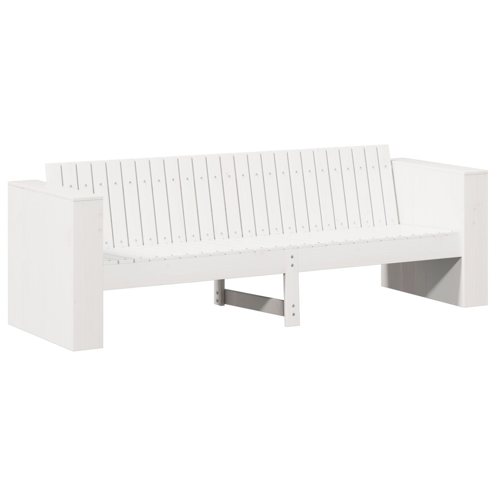 Sofa Ogrodowa Biały 185,5 x 60 x 62 cm Lite drewno sosnowe vidaXL