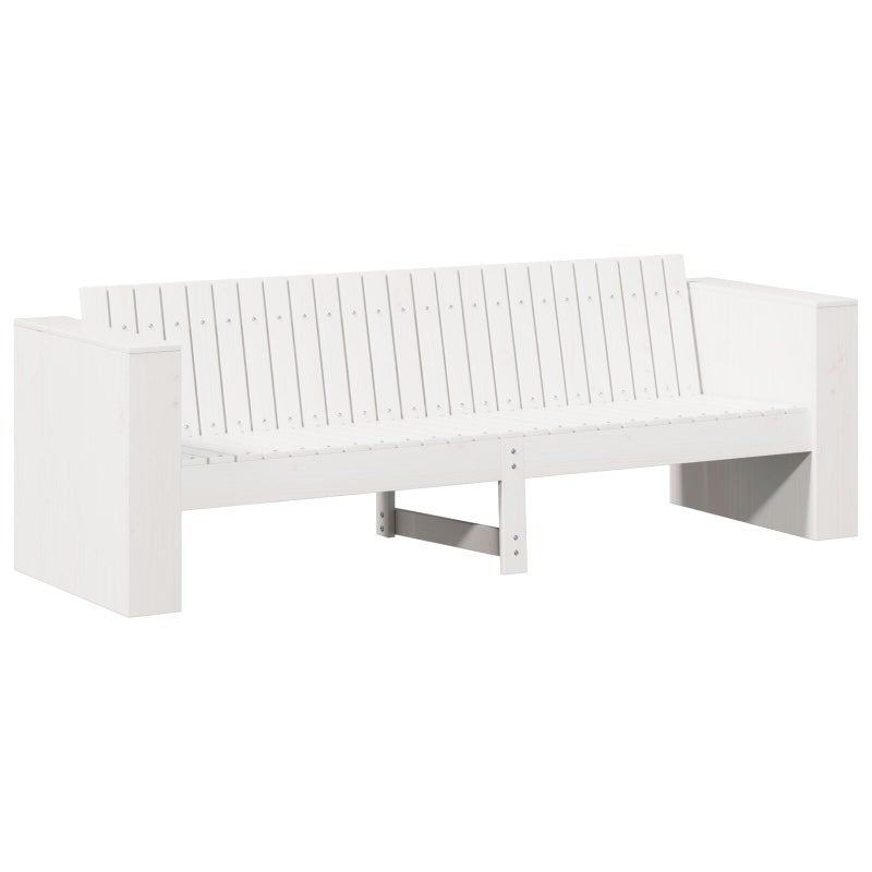 Sofa Ogrodowa Biały 185,5 x 60 x 62 cm Lite drewno sosnowe vidaXL