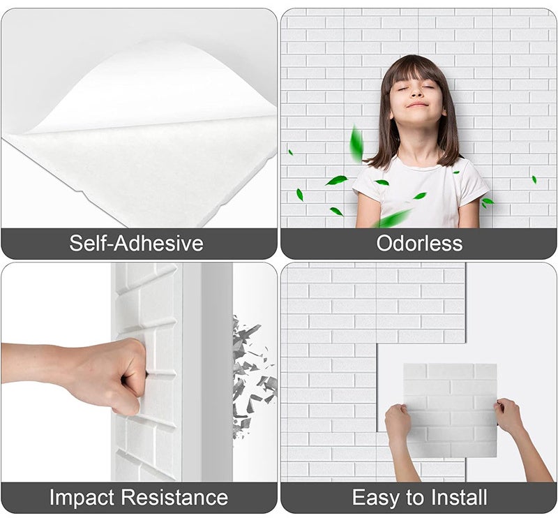 12 samoprzylepnych paneli akustycznych, z włókna poliestrowego o wysokiej gęstości, 30x30 cm, czarne - 4