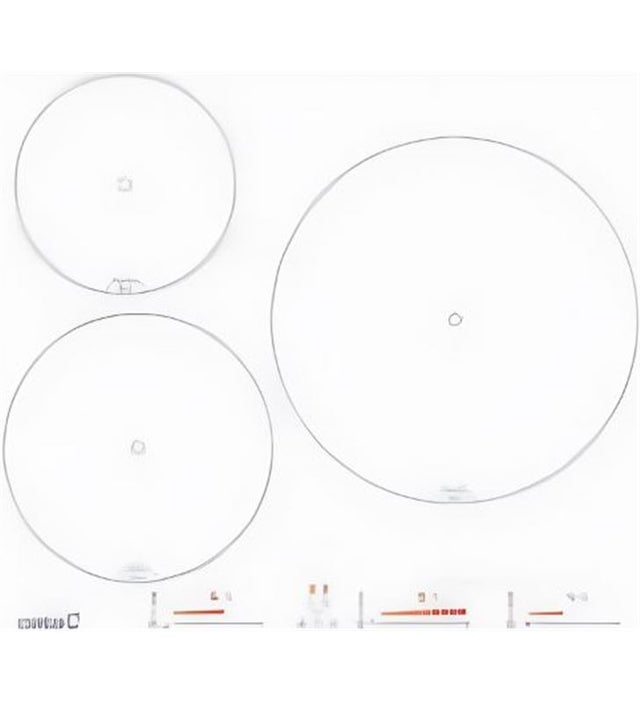 Cata INSB6003E2WH induccion 3 zonas bisel frontal
