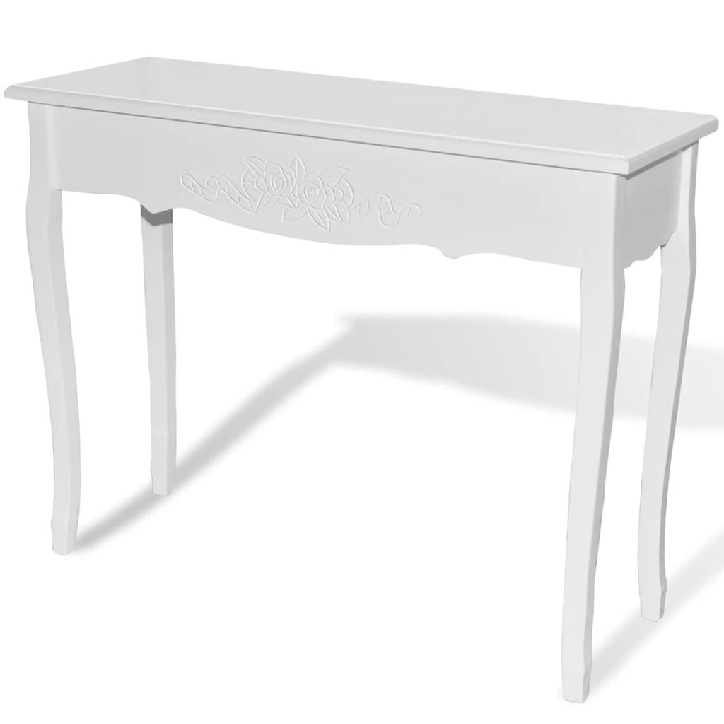 CONSOLE 1 TIROIR Laqué blanc BOIS TABLE TABLE VENETO
