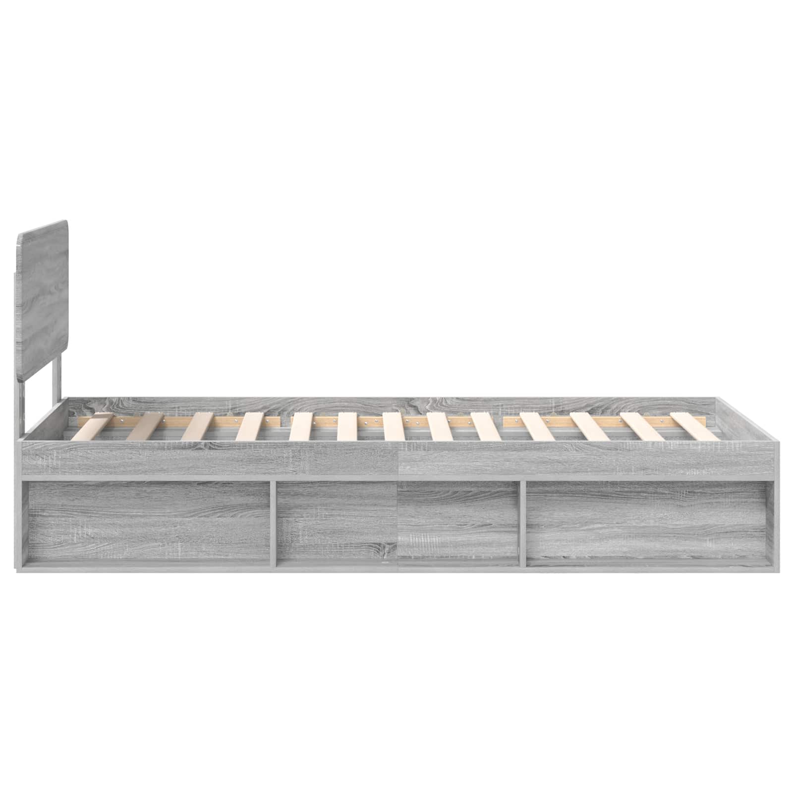 Cadre de lit Gris 100 x 200 cm Pin massif - 8