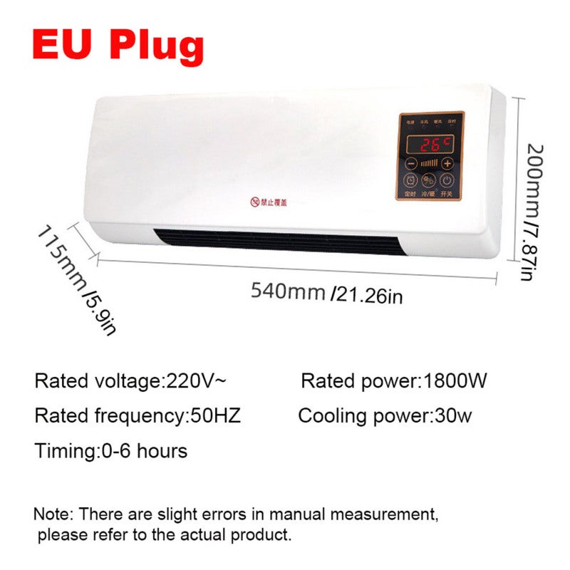 petit climatiseur mobile, double usage chauffage et climatisation, tactile, prise européenne, ventilateur, chauffage de salle de bain - 7