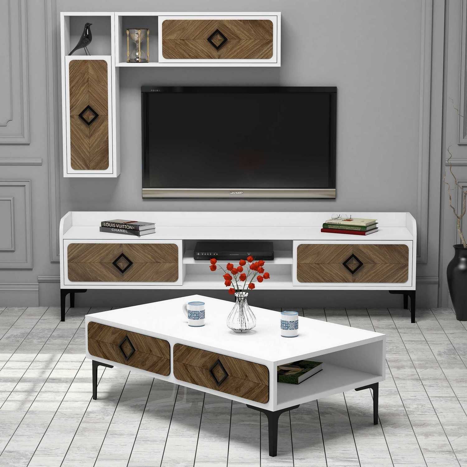 Drfeify Ensemble de meubles TV 10 pcs Sonoma gris Bois d'ingénierie