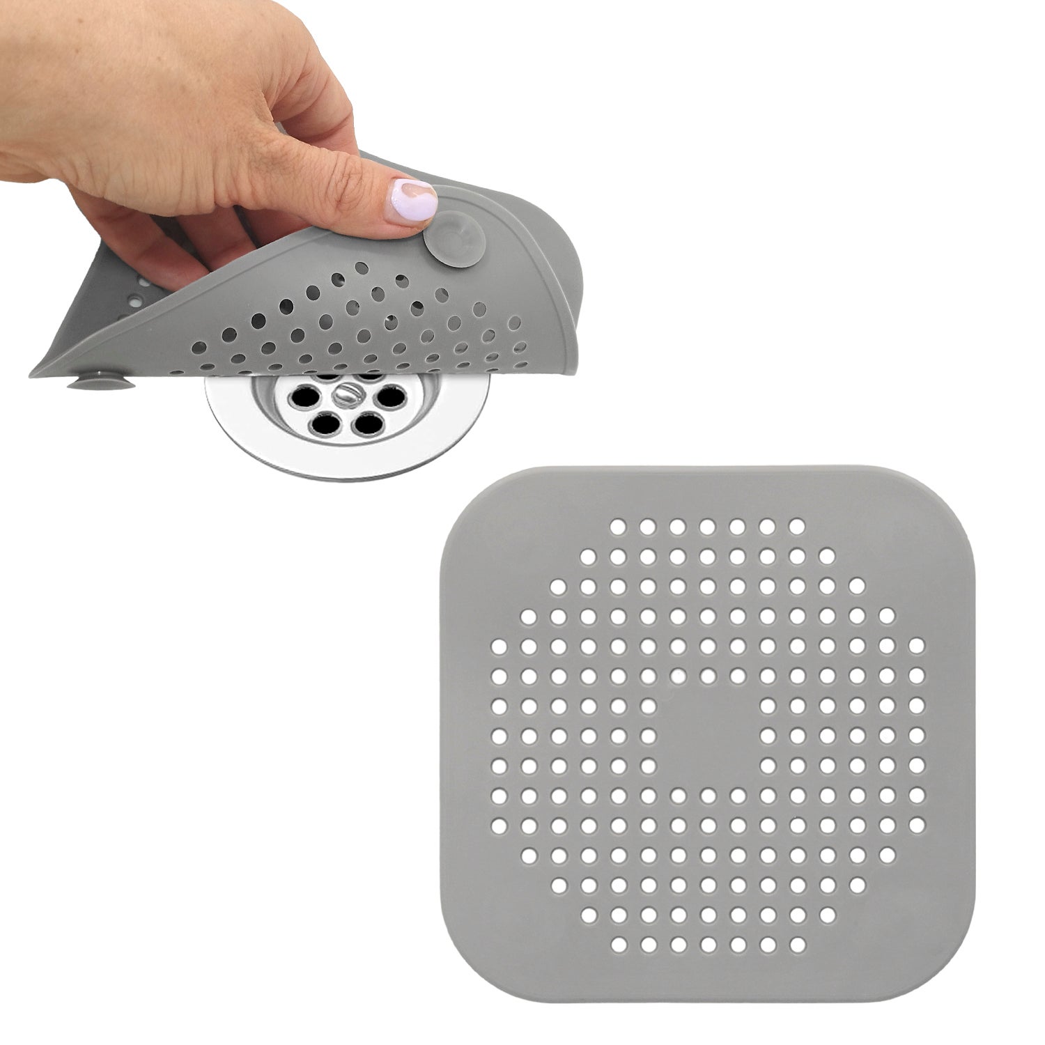 Filtro Per Scarico Vasca OXO Good Grips - In Acciaio Inox, Cattura Capelli, 7x7cm - Foto 13