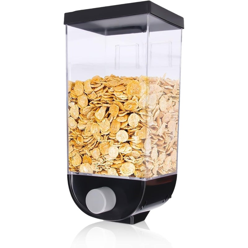 Dozownik do suchej karmy, 1/1.5L Dozownik do proszku do prania Dozownik do płatków śniadaniowych Dozownik ścienny do ryżu Dozownik do ziaren Con