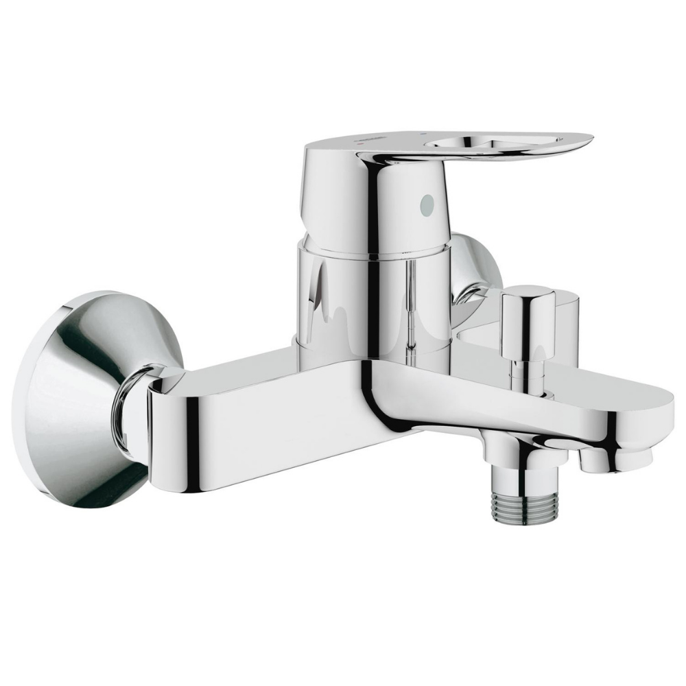 Baterie wannowe/prysznicowe Grohe Bauloop chromowana metalowa dźwignia