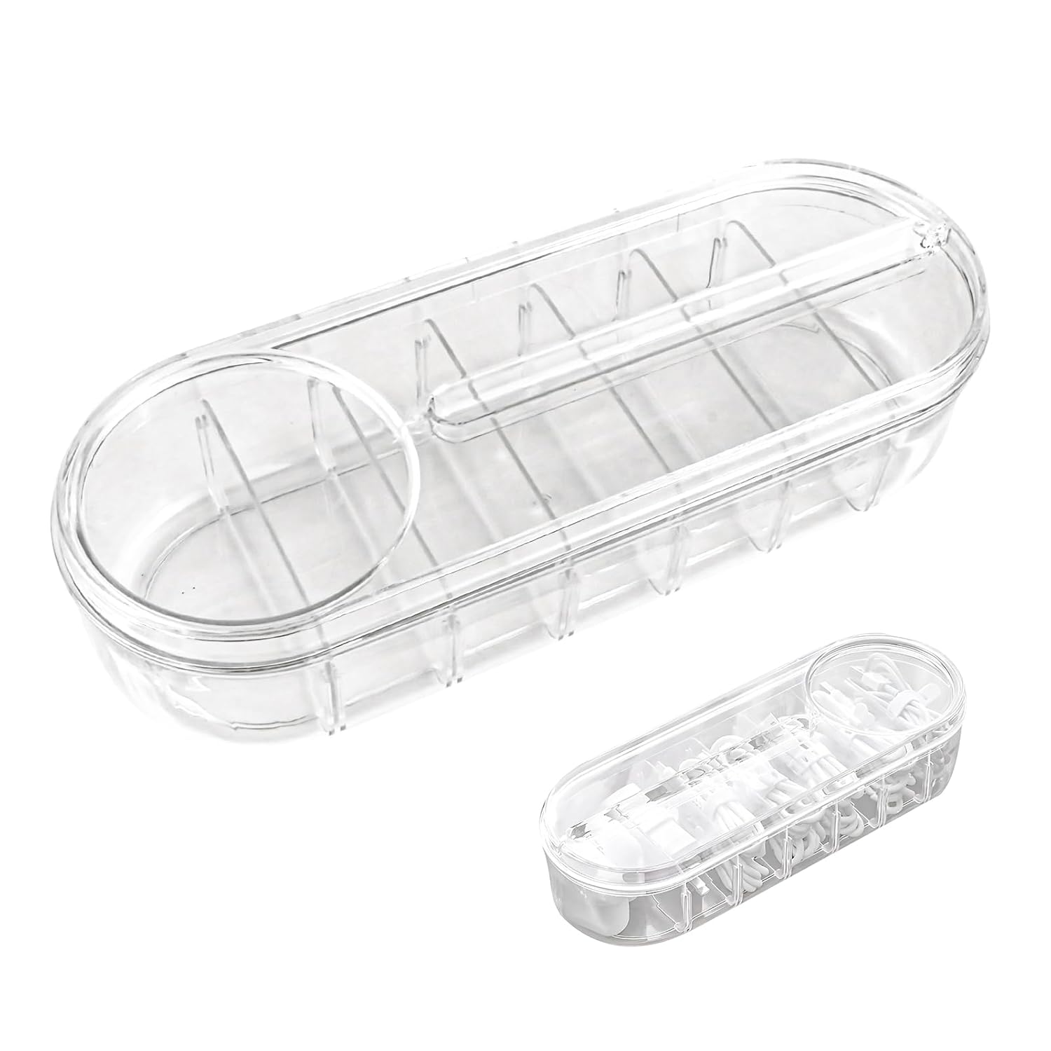 Boite a Cable, Boite Cable Rangement, 7 Compartiments Transparents ...