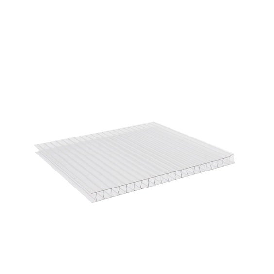 2 Lastre Policarbonato Alveolare 6 Mm Exolon – Trasparenti 1000×1050 Mm – Doppia Parete Con Protezione UV – Per Tettoie, Serre E Lucernari, Made In Italy
