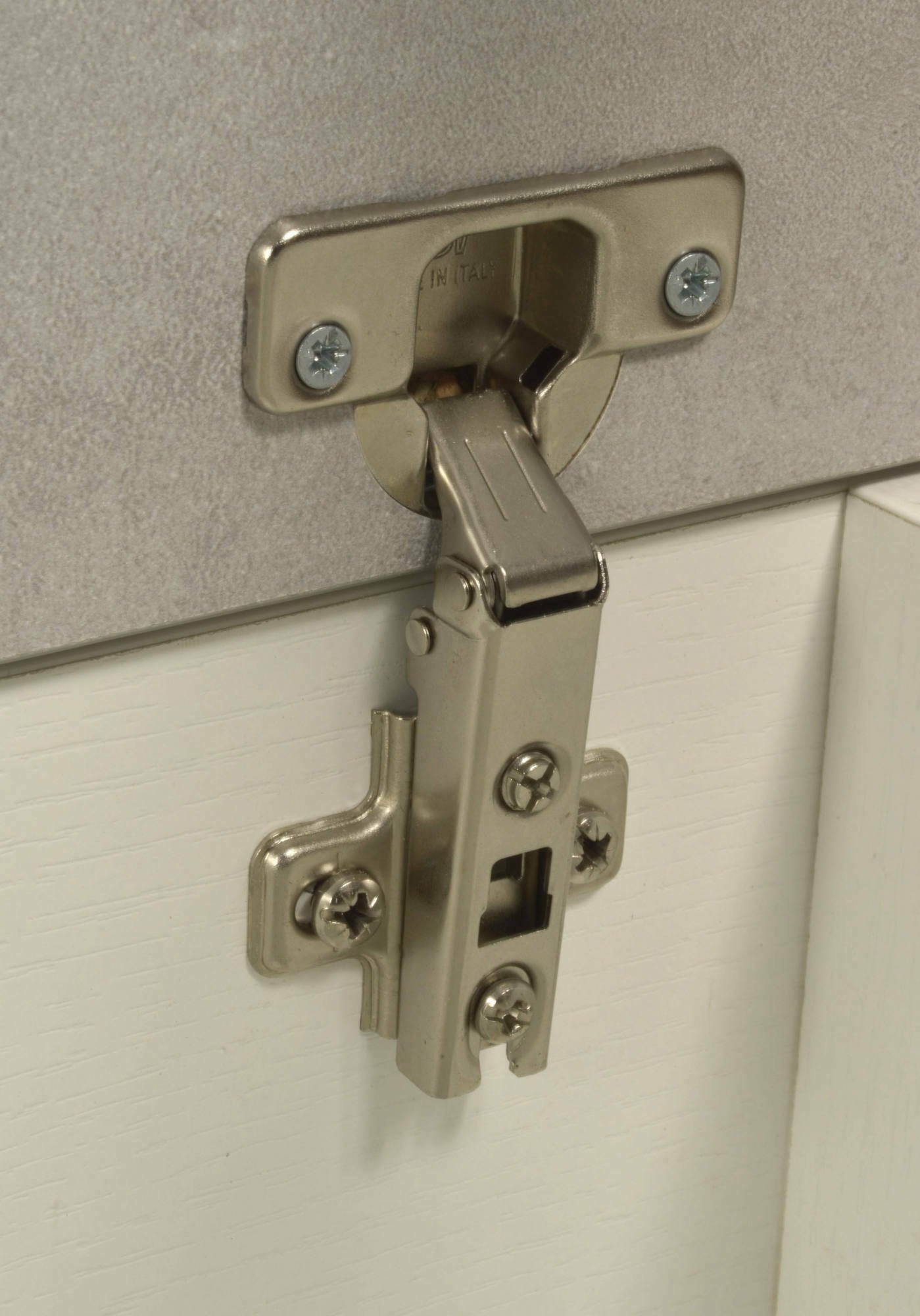 Baule Miltonia, Capiente box contenitore multiuso, Cassapanca moderna, 100% Made in Italy, 90x45h45 cm, Bianco e Cemento - 6