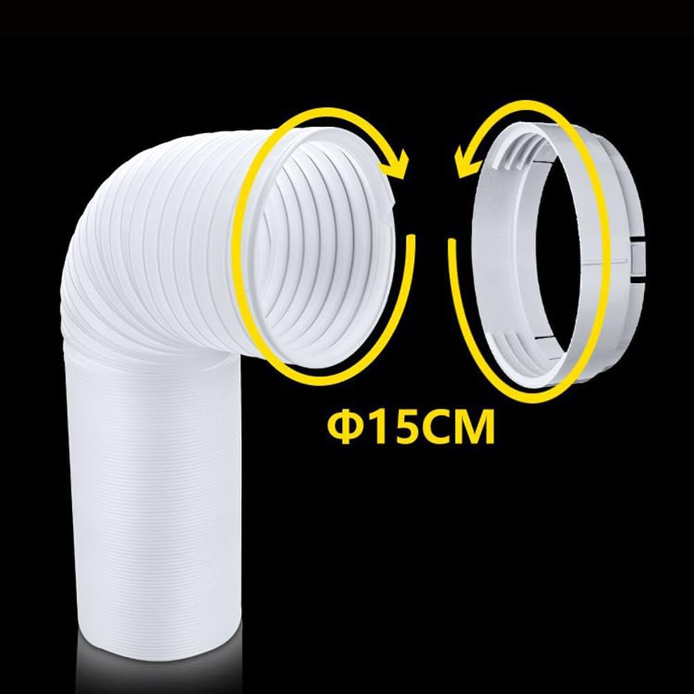 15 cm Coupleur de tuyau d'échappement portable de pour climatiseur - Adaptateur de fenêtre - Connecteur de tube - Accessoires de climatisation mobile - 4