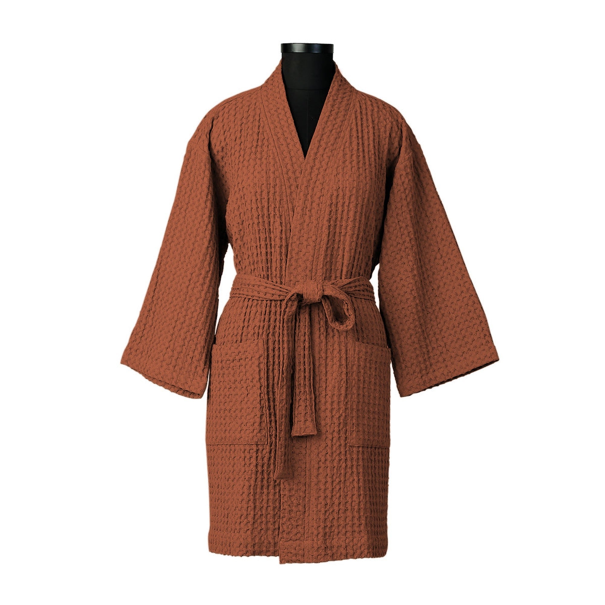 Déshabillé Peignoir Kimono Rouge Transparent Mesh Résille Dentelle - Taille Unique - Neuf Avec étiquettes