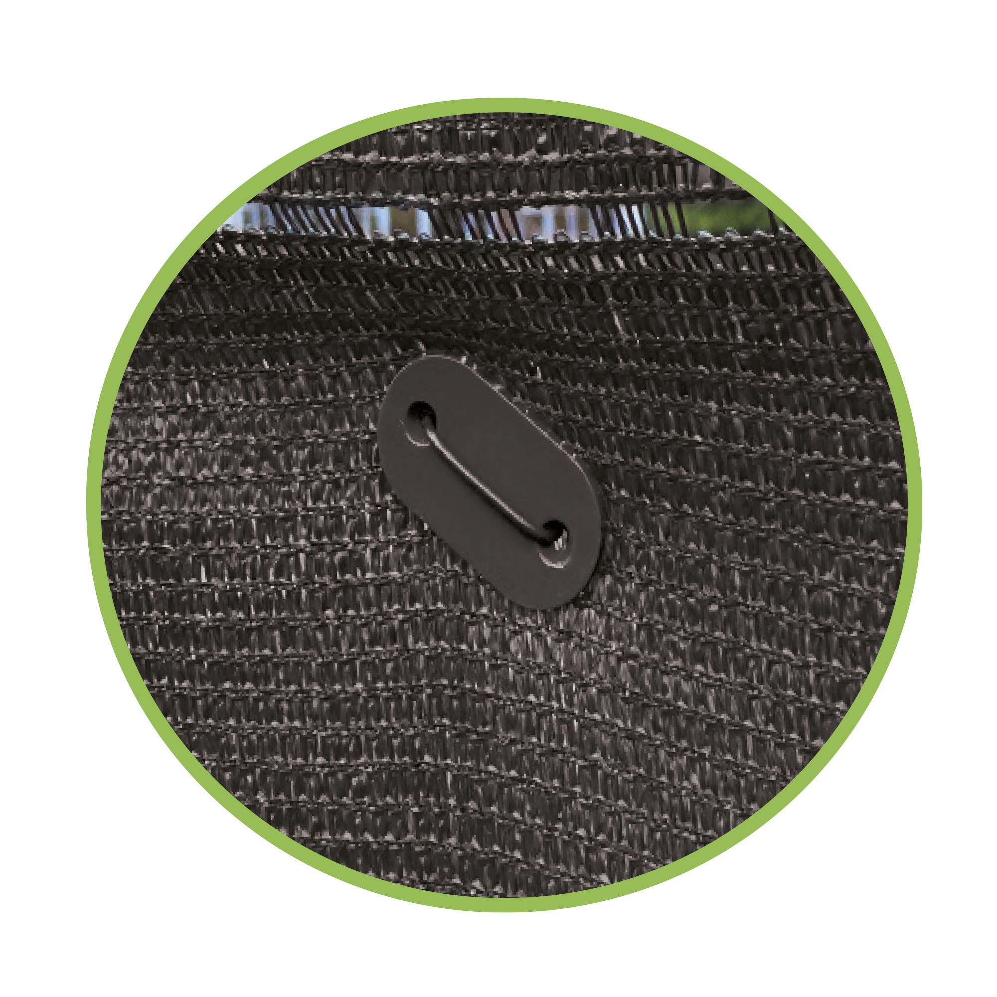Kit fixation gris pour brise-vue lot de 30 avec 4 mètres de fil - 2