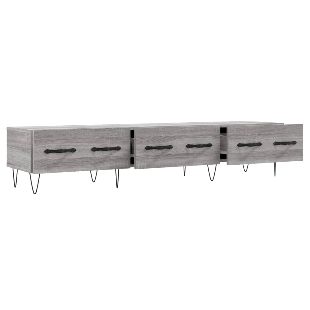 Meuble TV sonoma gris 150x36x30 bois d'ingénierie - 6