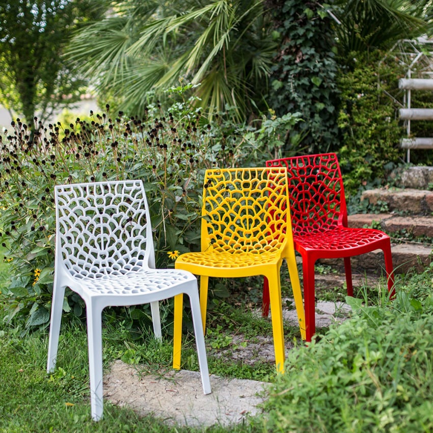 Chaise de jardin avec coussin Gruvyer en Polypropylène Vert - 6