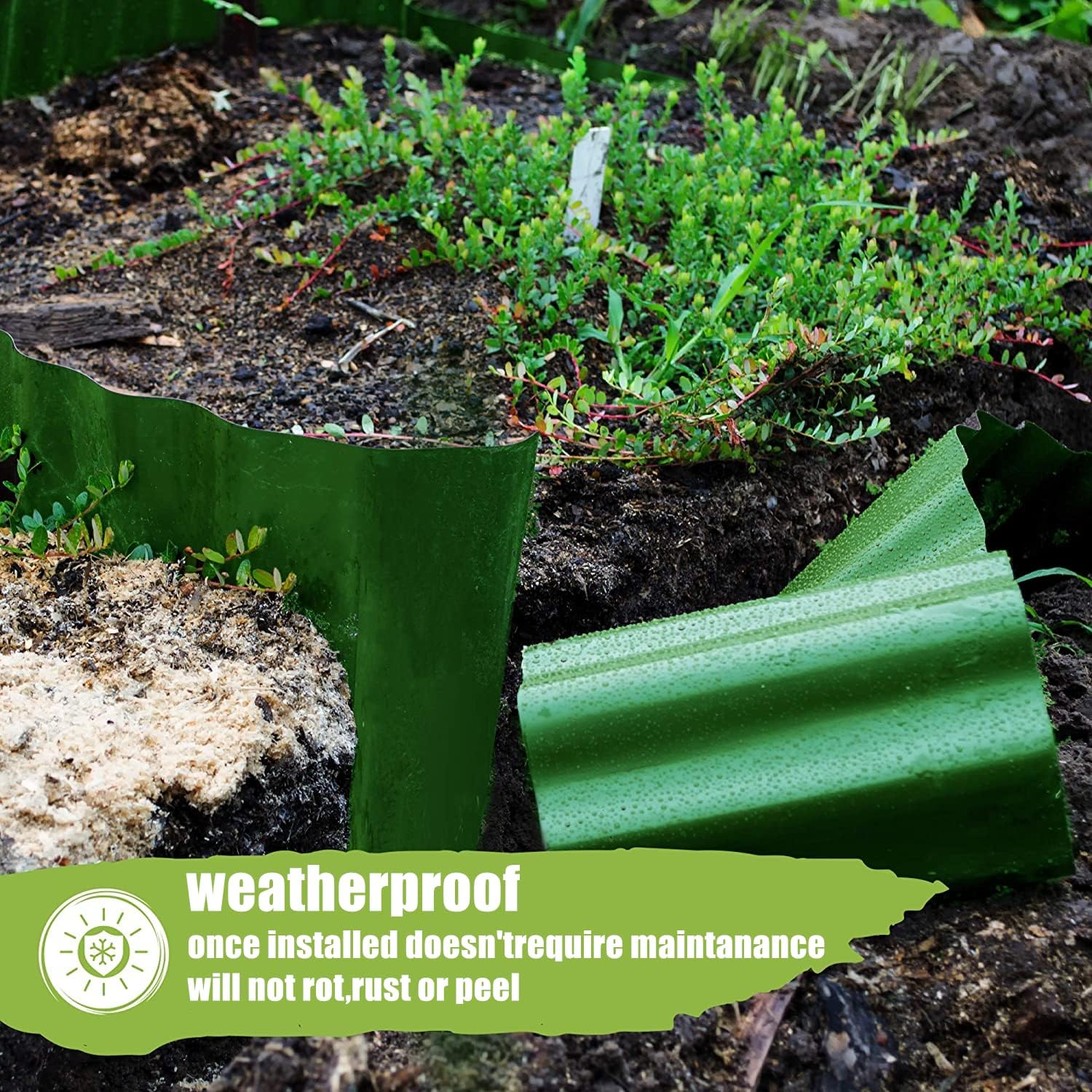 Bordure de Jardin en Plastique, 9m x 10cm Clôture de Bordure de Pelouse Flexible pour Bordures de Jardin, Parterres de Fleurs et L'aménagement Extérie - 4