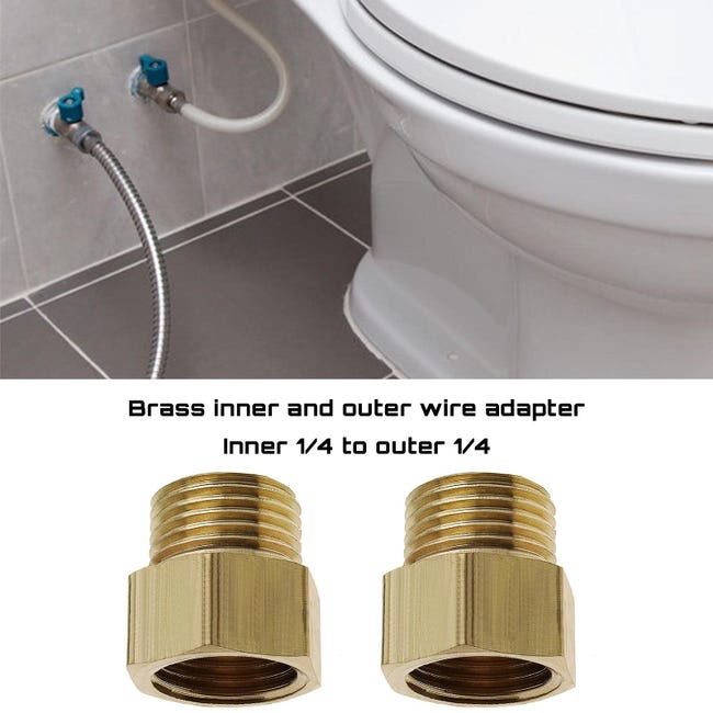 EMagTech 4 Adattatori Per Tubi In Ottone – Da 1/2 Pollice Femmina A 1/4 Pollice Maschio BSP, Raccordo Riduttore Per Aria, Acqua, Gas