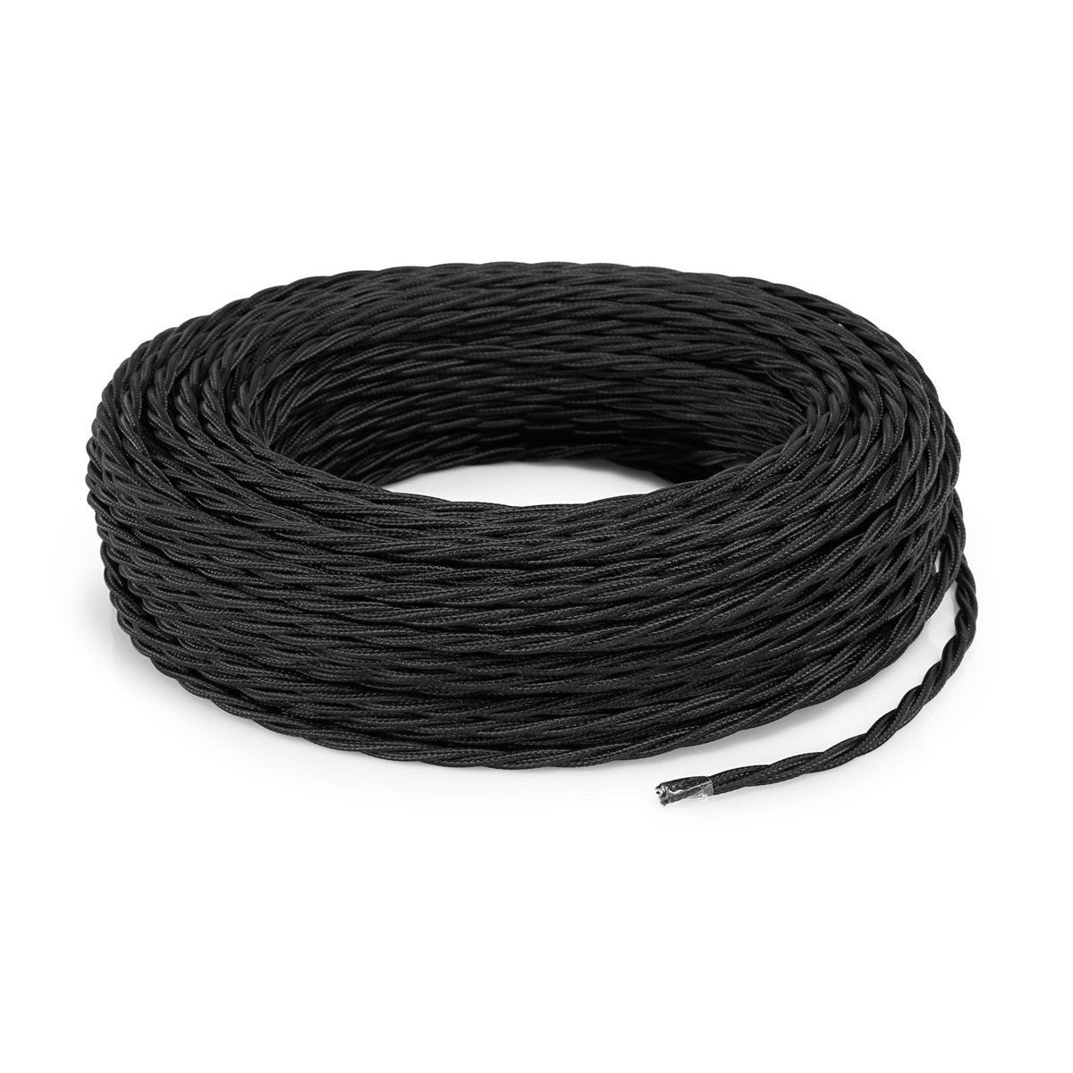Cable Textil Eléctrico (Vintage Blanco Y Negro