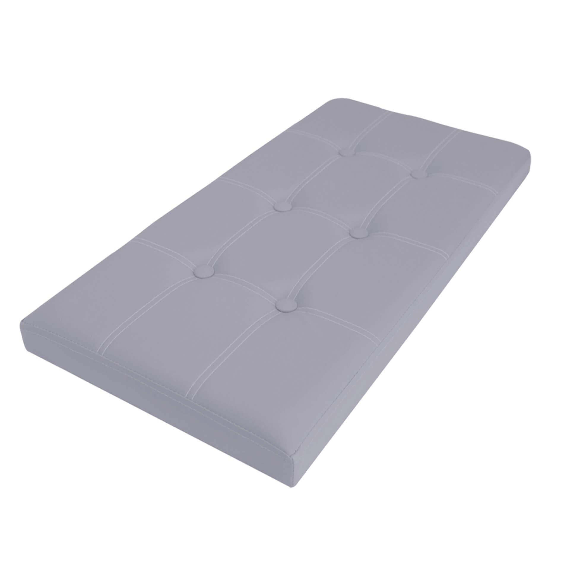 Pouf Coffre De Rangement Mobili Rebecca Banc Rectangle Gris Stokage 38x76x38 - 9