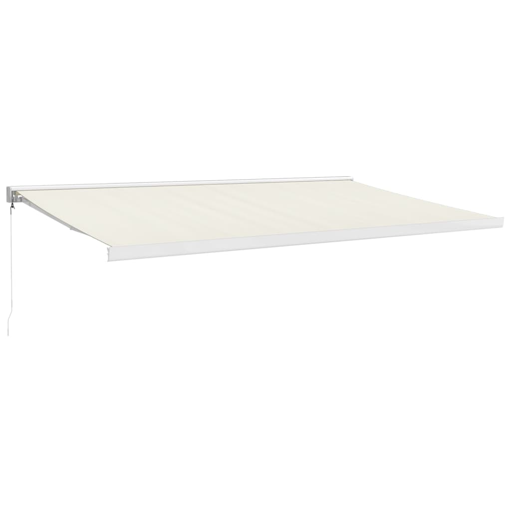 Auvent rétractable crème 5x3 m tissu et aluminium vidaXL - 2