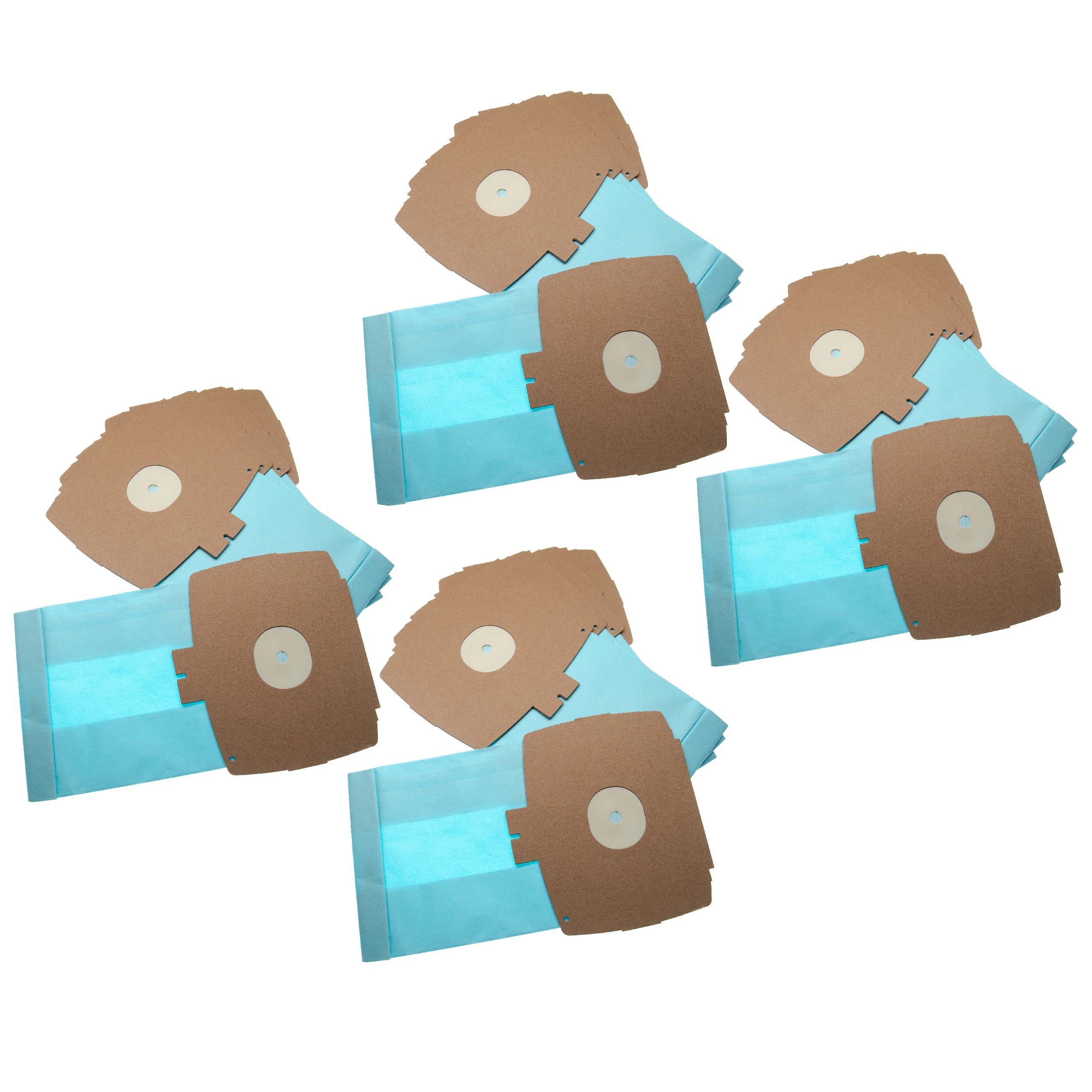 vhbw 20x Sacs remplacement pour Filterclean E 8 / E8 pour aspirateur - 26,1cm x 15,05cm bleu clair - 3