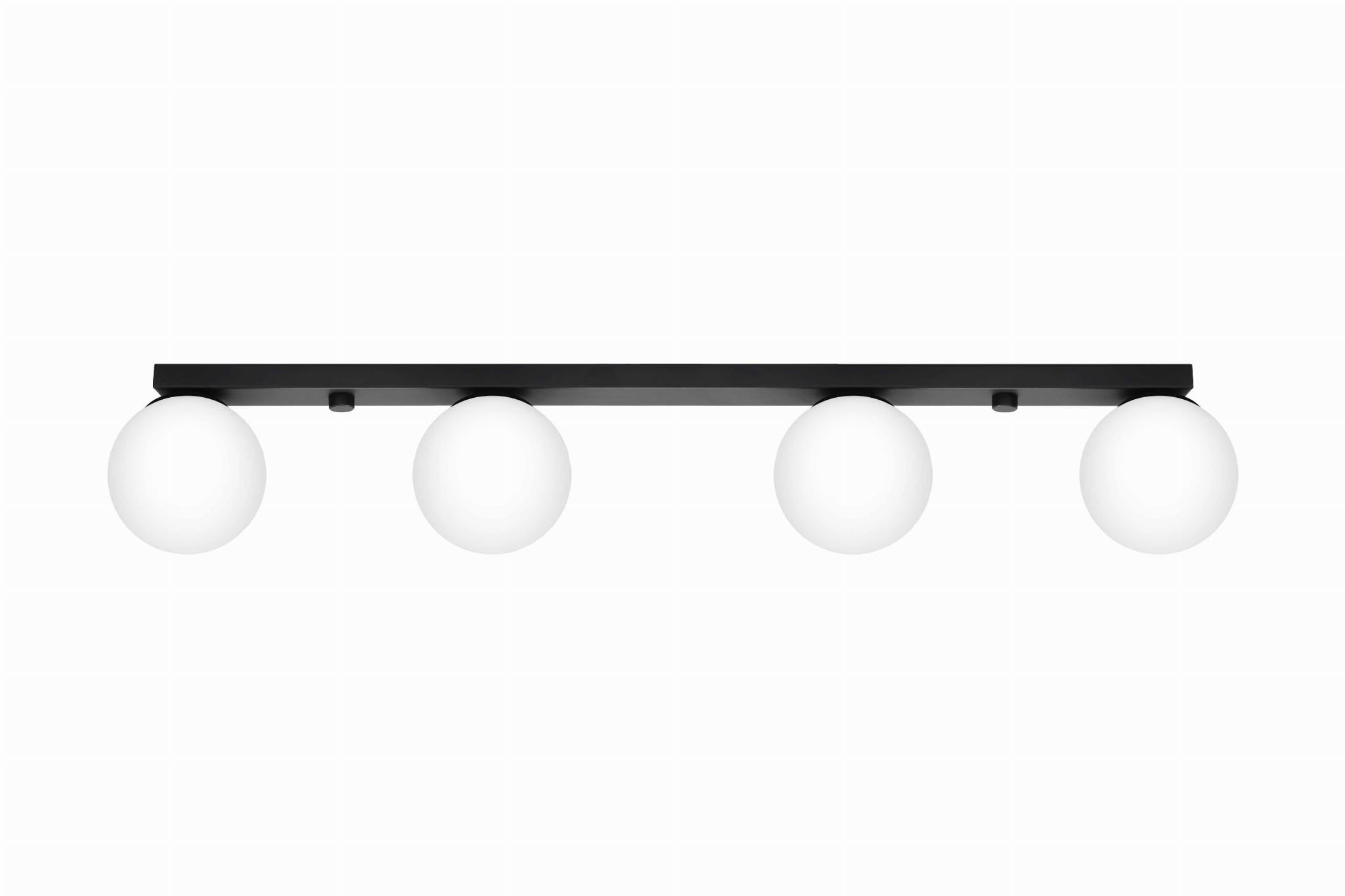 Lampa sufitowa wisząca Yoli biało-czarna 4xG9x12W nowoczesna wym: 14,5 x 88 x 12 cm szkło Sollux Lighting