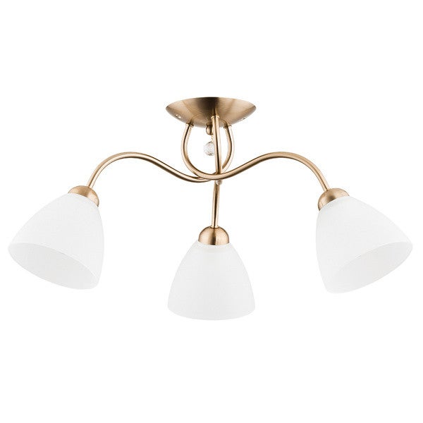 Lampa wisząca AMARILLO złoto-biała 3 x E27 x 15W wym: 28 x 58 x 58 cm Alfa