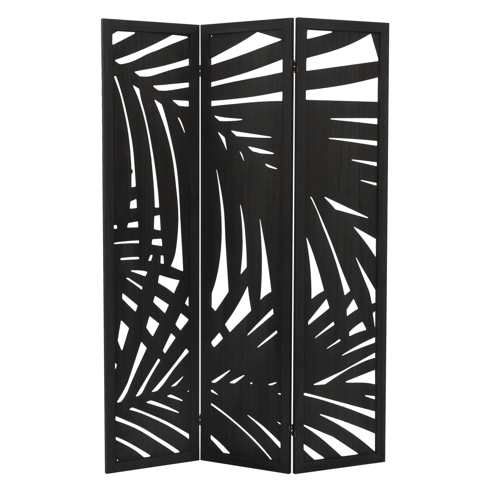 ML-Design dzielnik pokoju 3 czesciowy Sapporo czarny 170x121 cm drewniany skladany parawan wolnostojacy scianka dzialowa do sypialni i szatni