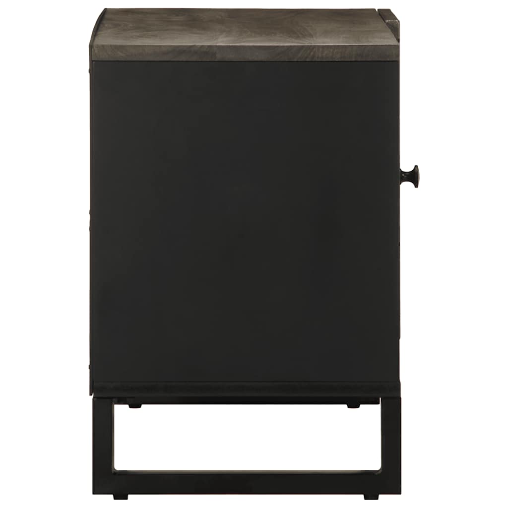 Móvel tv em madeira de mangueira maciça preta 80x33x46 cm - COMFORTXL - 4