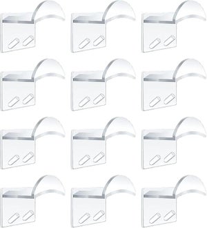 Lot De 2 Porte-Casquettes Muraux Rotatifs 12 Crochets - Organisateur Casquettes, Écharpes Et Sacs (Blanc)