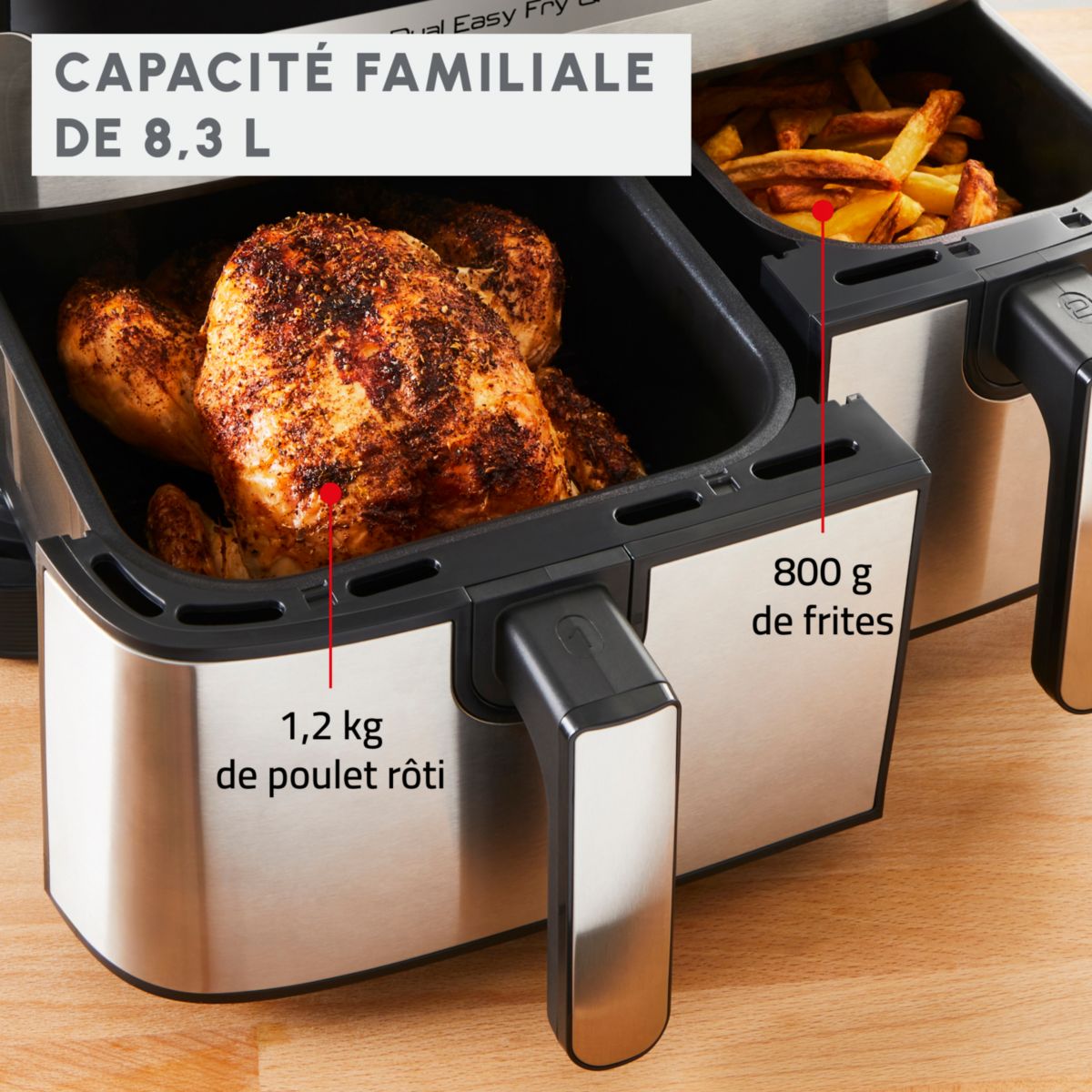 Friteuse sans huile MOULINEX Easy Fry and Grill Dual XXL 8,3L EZ905D20 - 4