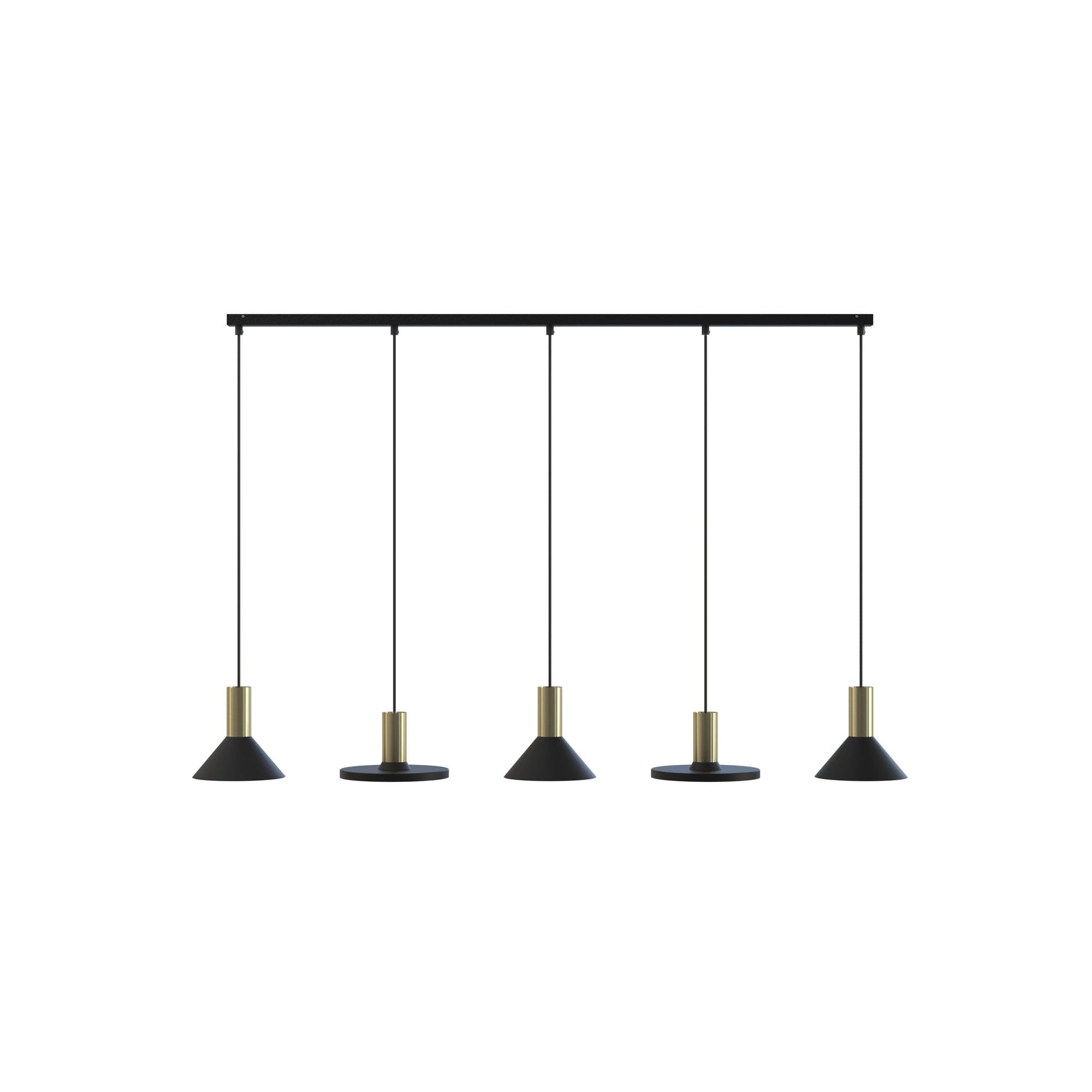 Lampa wisząca Hermanos mosiądz-czarna 5xGU10x10W wym: 130 x 132 x 20 cm mosiądz Nowodvorski Lighting